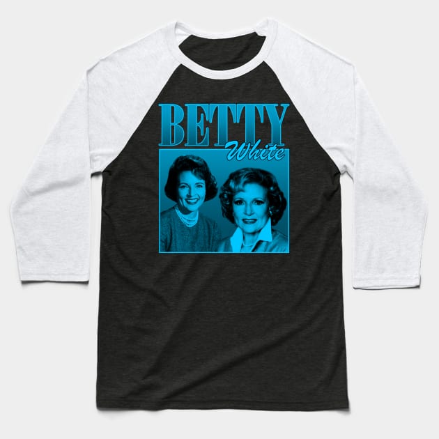 Betty White Baseball T-Shirt by bmbg trian